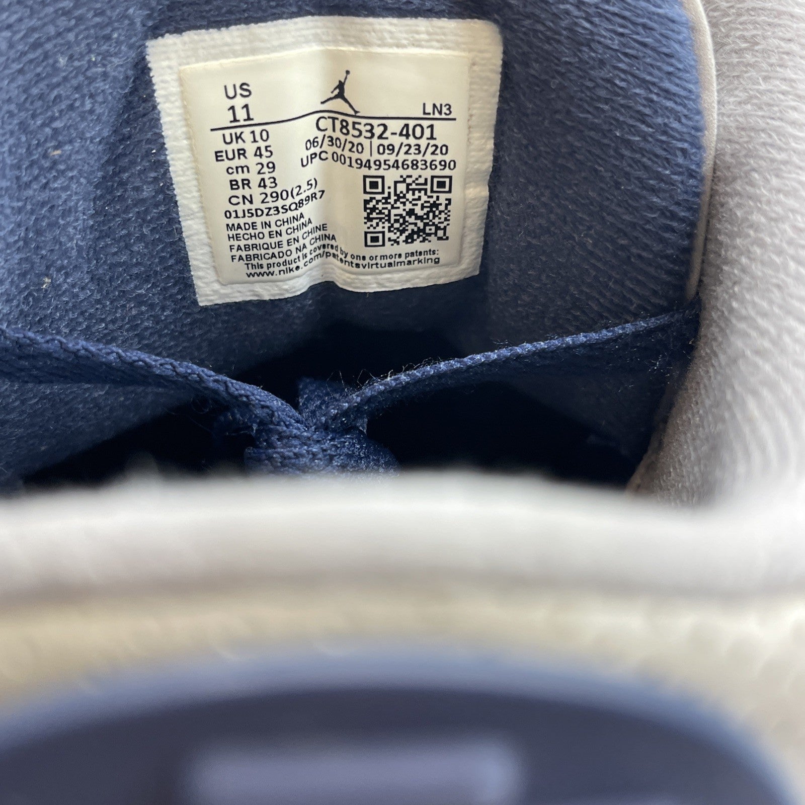 Size 11 - Jordan 3 Georgetown Blue Grey Suede Leather (CT8532-401)