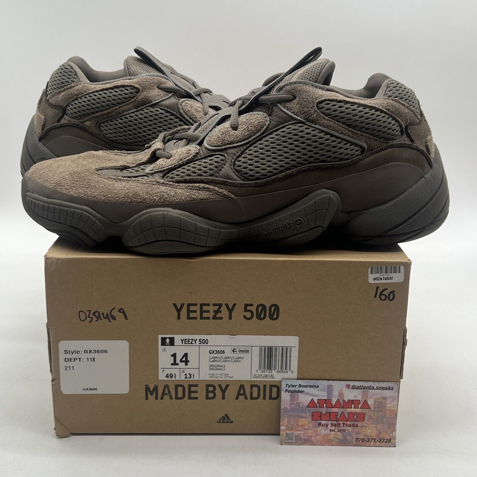 Size 14 - adidas Yeezy 500 Brown Clay Suede Leather (GX3606)