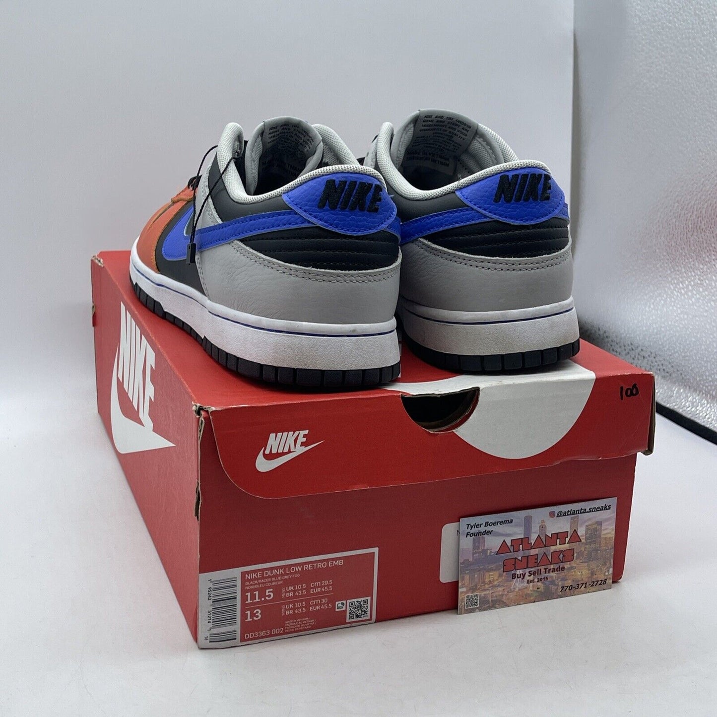 Size 11.5 - Nike NBA x Dunk EMB Low 75th Anniversary Knicks (DD3363-002)