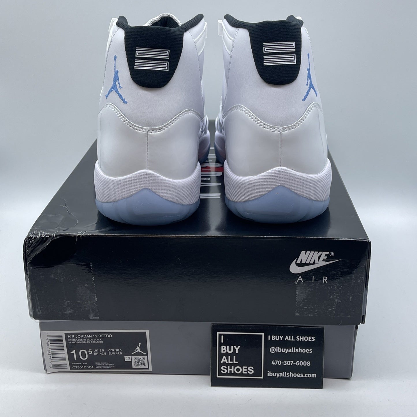 Size 10.5 - Air Jordan 11 Retro 2024 Legend Blue / Columbia White (CT8012-104)