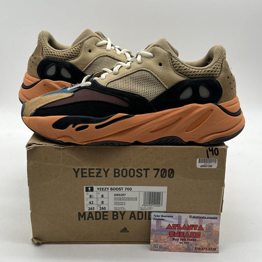 Size 8.5 - adidas Yeezy Boost 700 Enflame Amber Tan Orange Suede (GW0297)