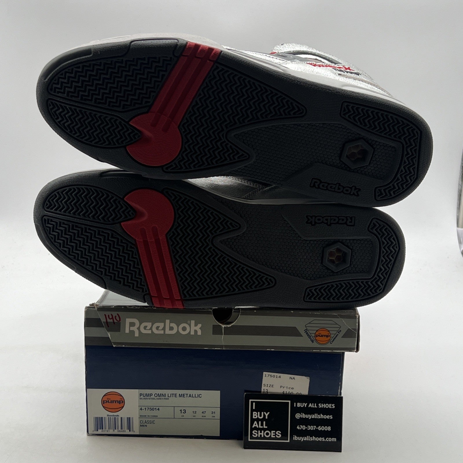 Size 13 - Reebok Pump Omni Lite Metallic Silver (4-175014)