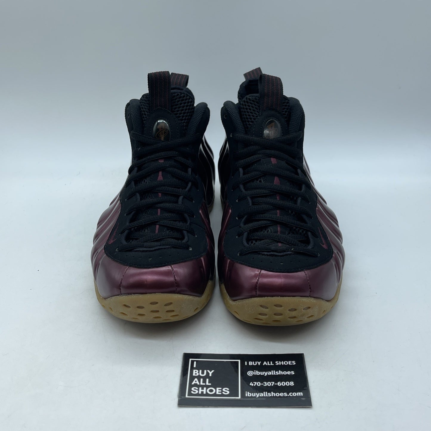 Size 9.5 - Nike Air Foamposite One Night Maroon Black Suede (314996-601)