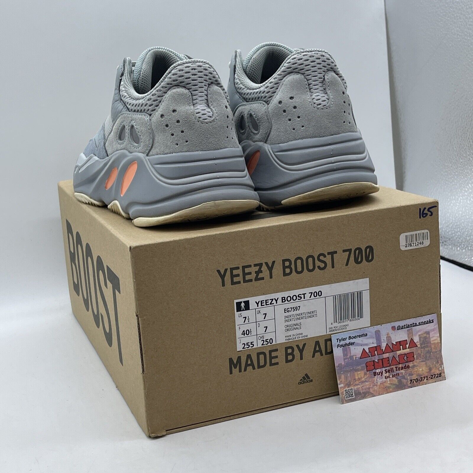 Size 7.5 - adidas Yeezy Boost 700 V1 Inertia Orange Grey Suede (EG7597)