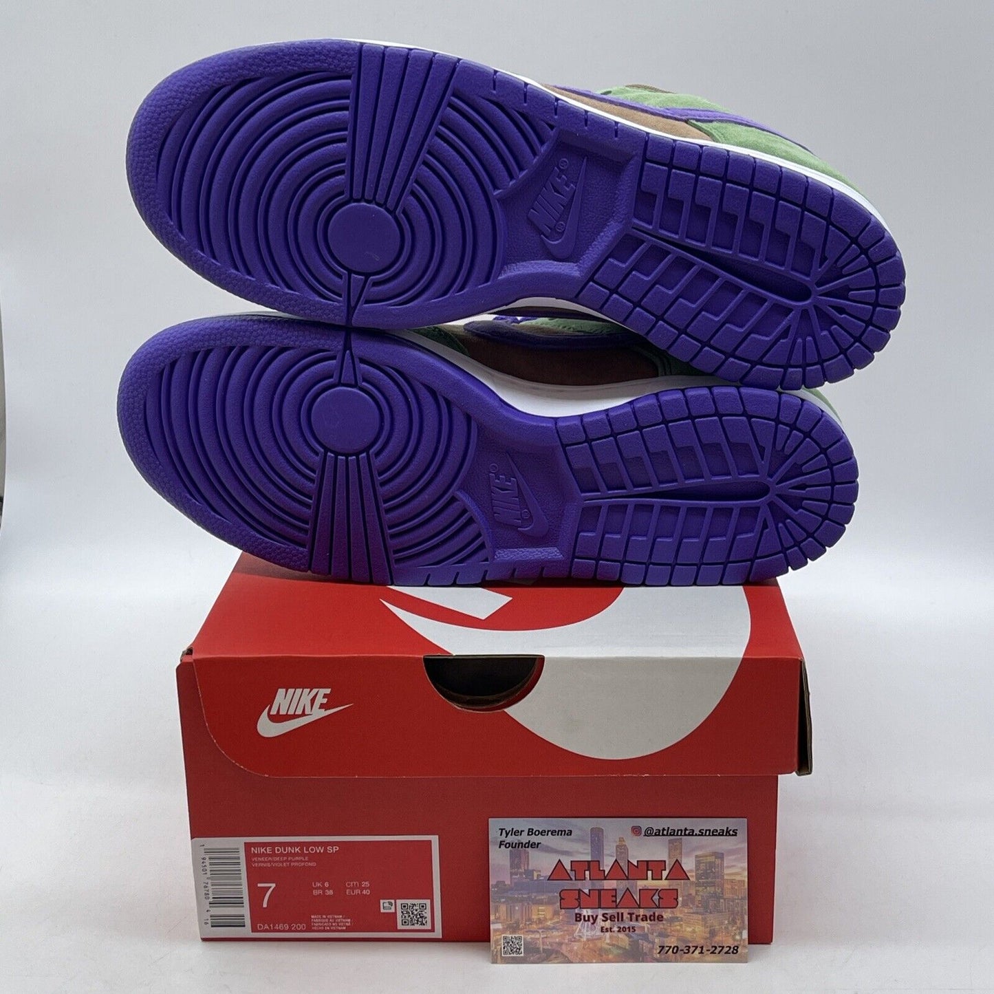Size 7 - Nike Dunk SP Retro 2020 Low Veneer Green White Purple (DA1469-200)