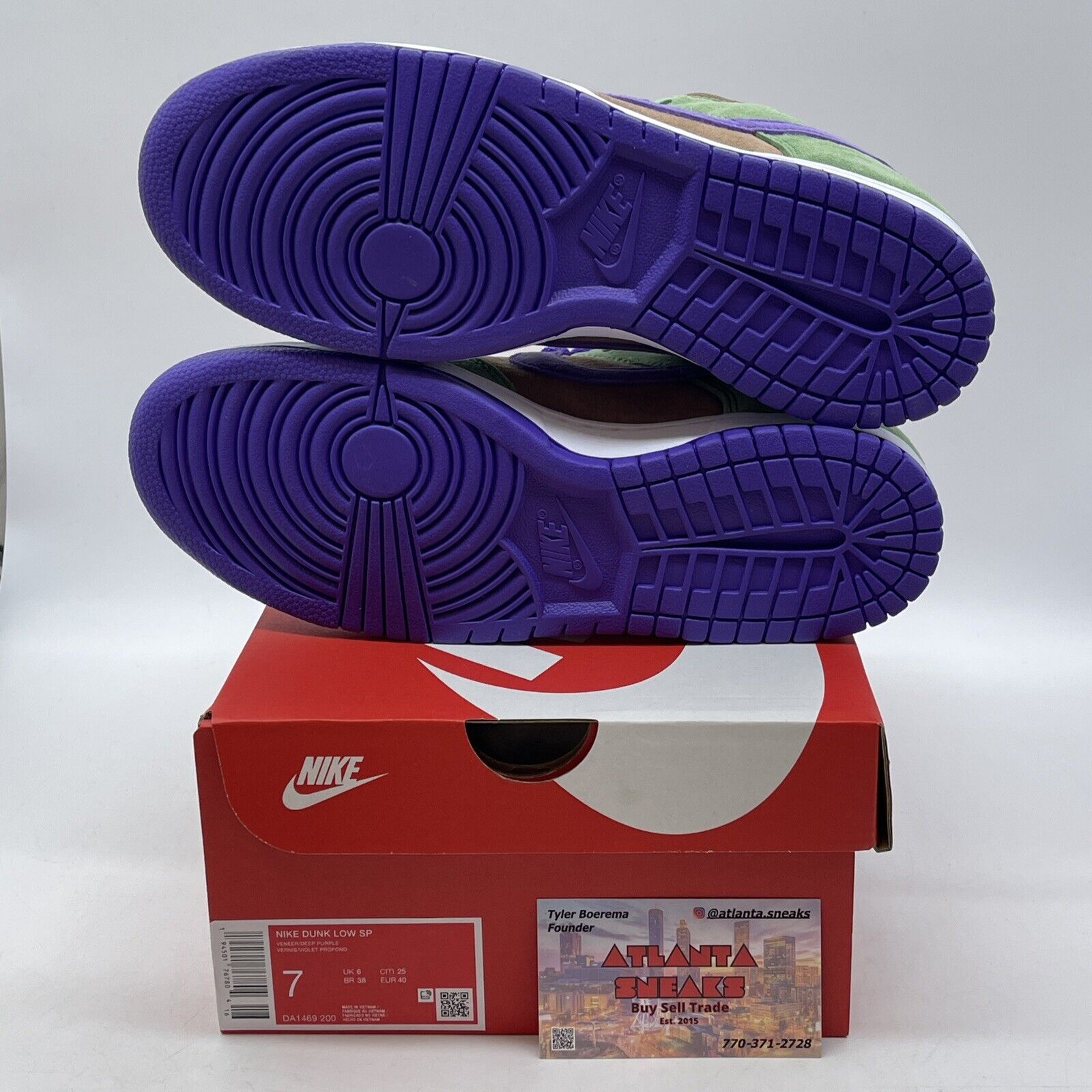 Size 7 - Nike Dunk SP Retro 2020 Low Veneer Green White Purple (DA1469-200)