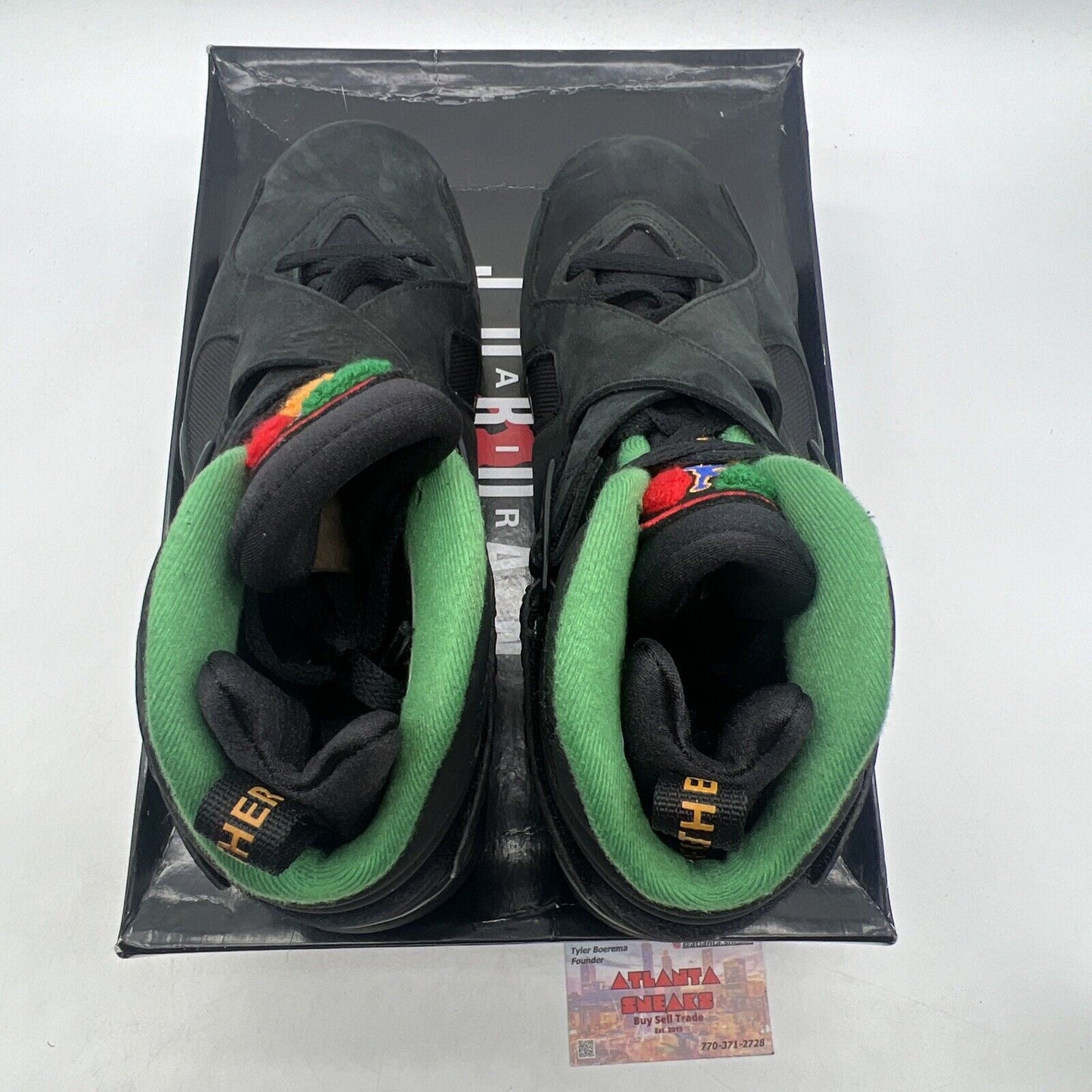 Size 9 - Air Jordan 8 Retro Tinker - Air Raid Red Green Yellow (305381-004)