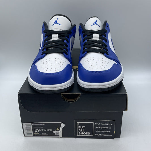 Size 10.5 - Air Jordan 1 Low Game Royal Blue White Leather (553558-124)