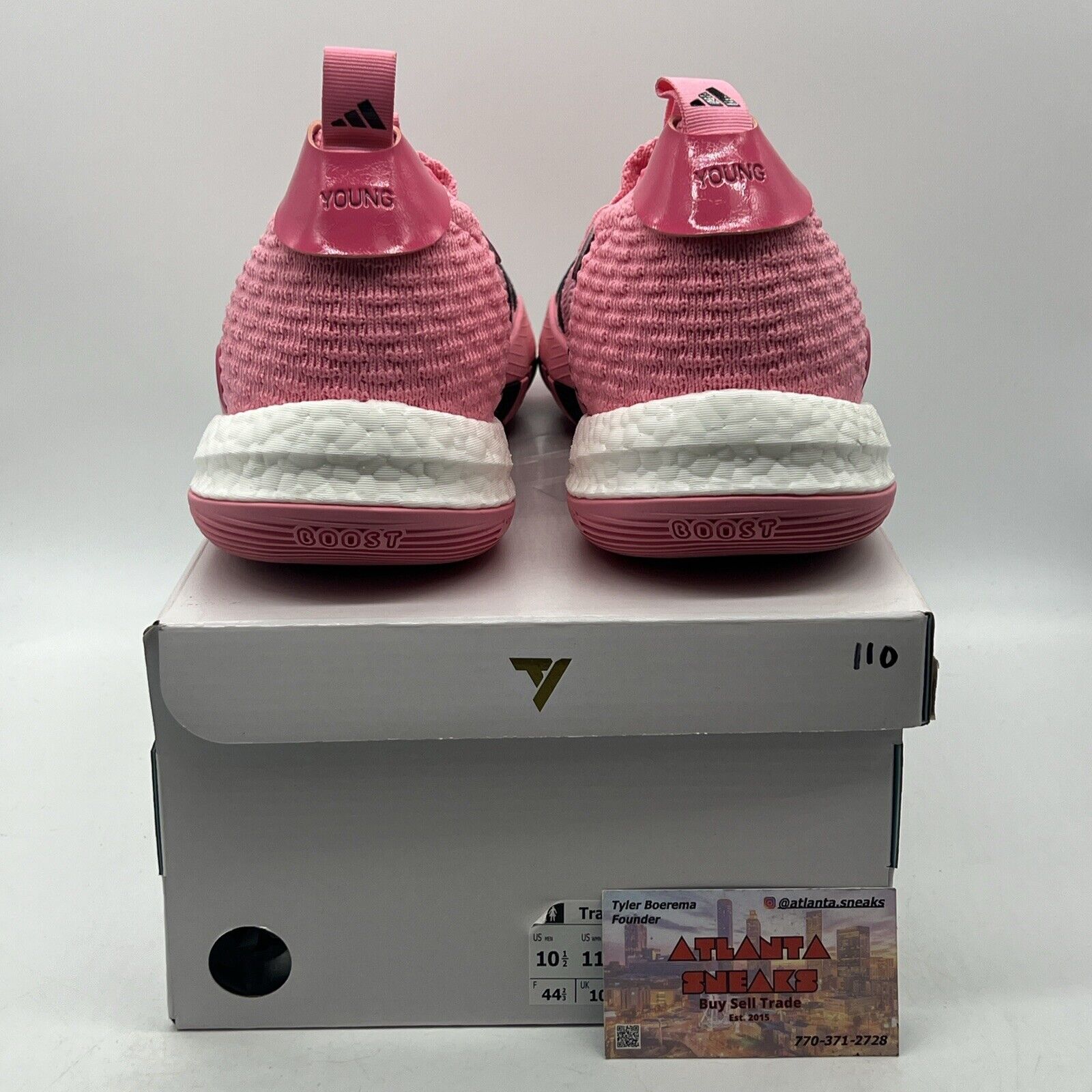 Size 10.5 - adidas Trae Young 2 Pink Trap House Black White (IE1667)