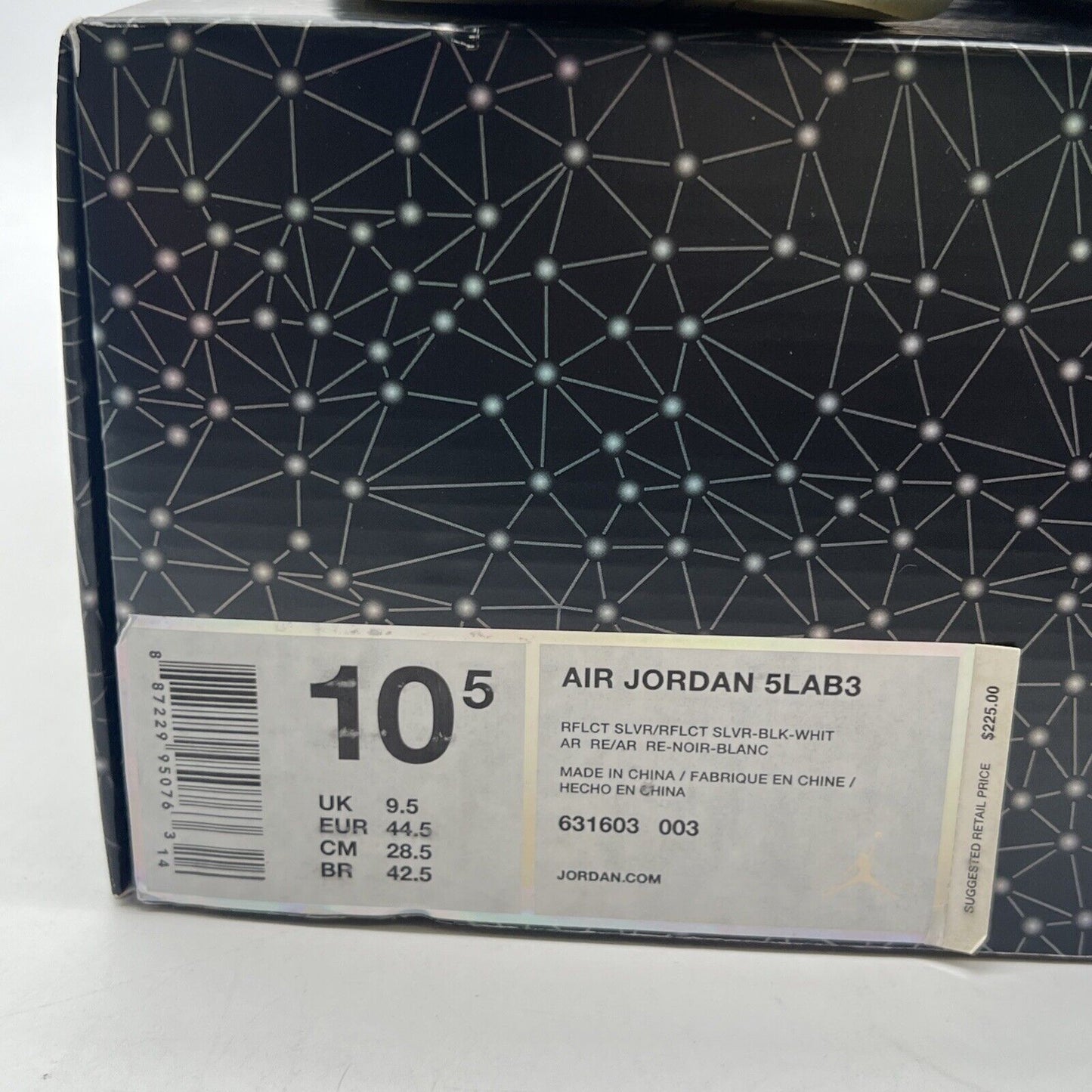Size 10.5 - Air Jordan 3 5Lab3 Reflective Silver (631603-003)