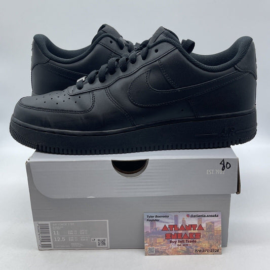 Size 11 - Nike Air Force 1 '07 Low Triple Black Leather (CW2288-001)