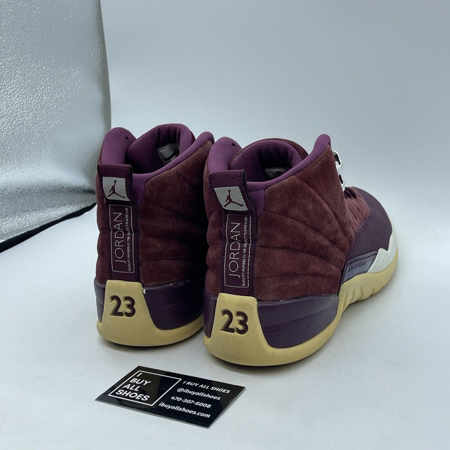 Size 10 - Air Jordan 12 Retro Bordeaux Burgundy Suede Leather (130690-617)