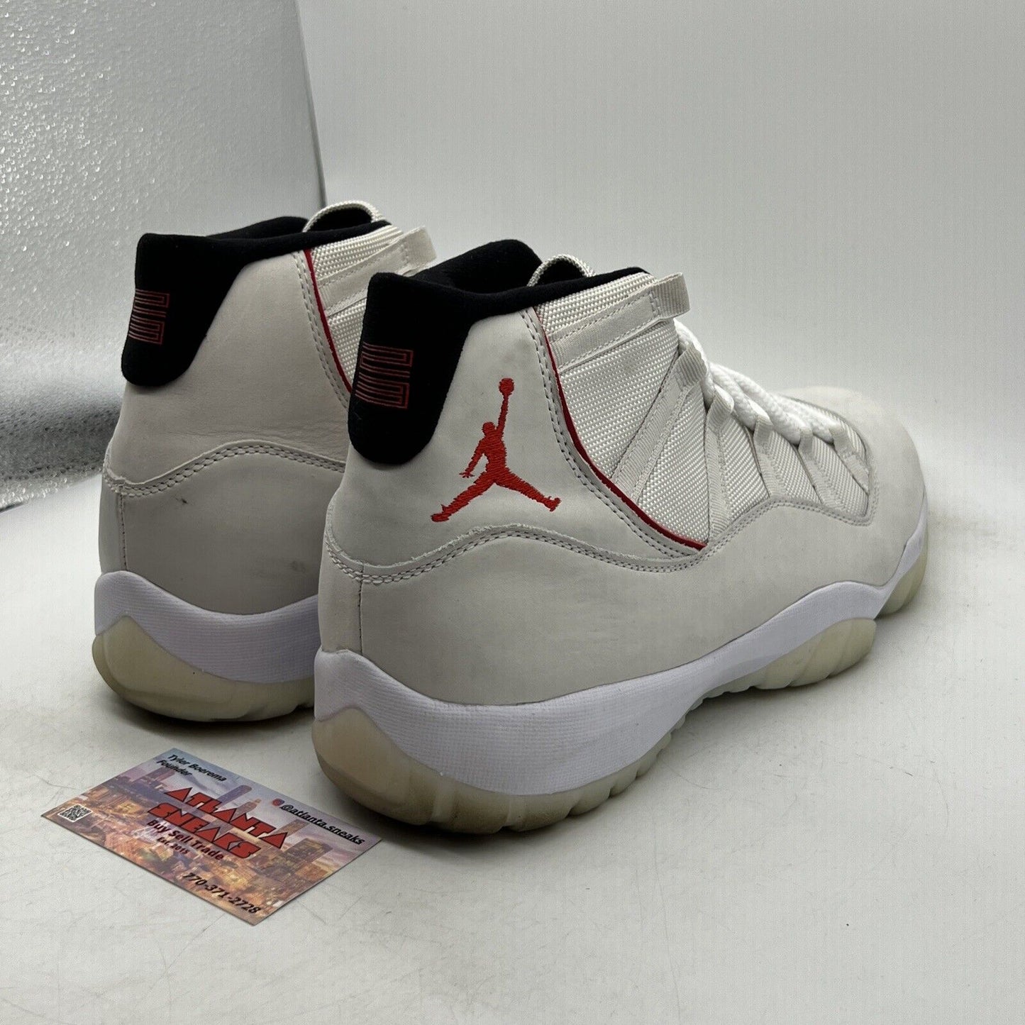 Size 14 - Air Jordan 11 Retro Platinum Tint Red White Leather (378037-016)