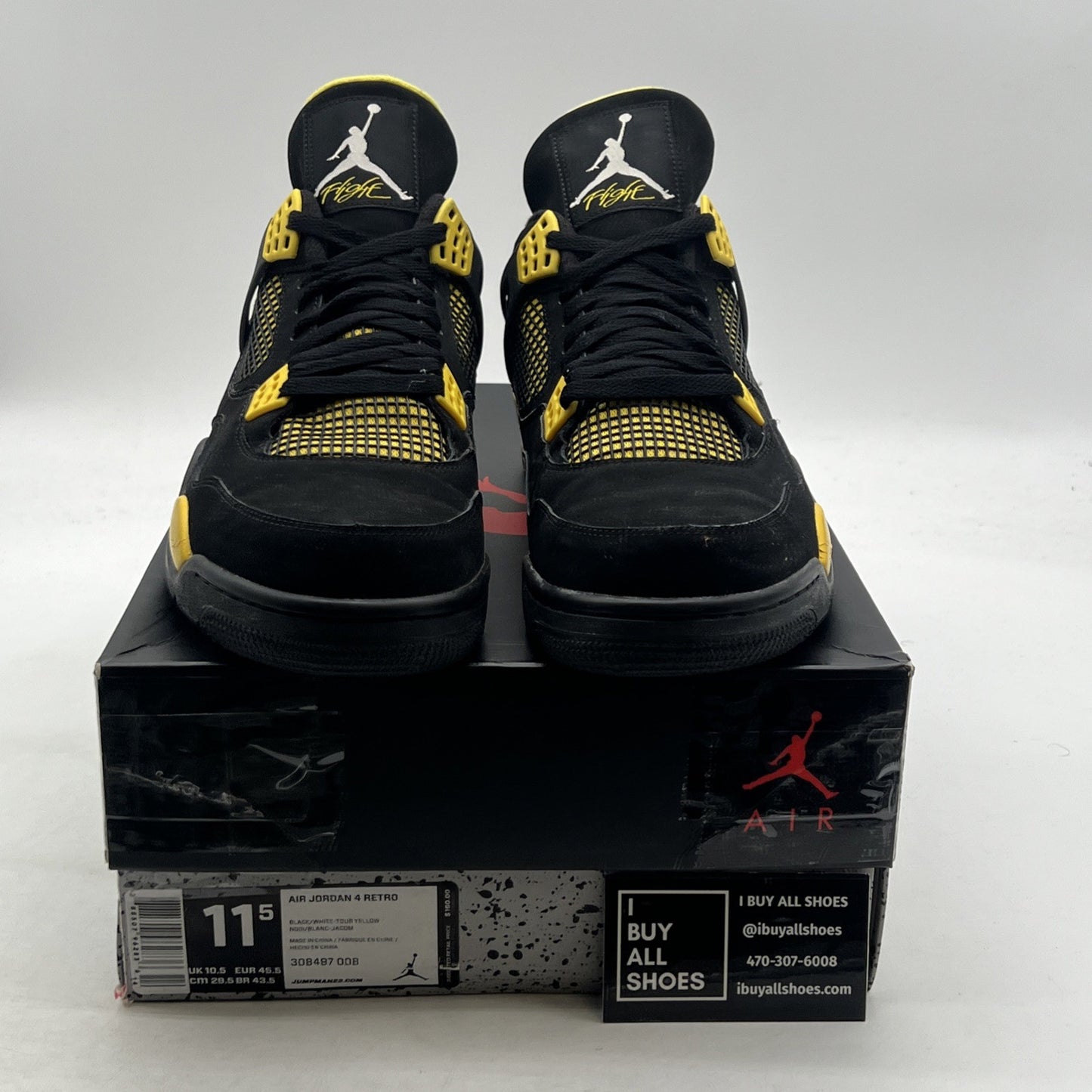 Size 11.5 - Air Jordan 4 Retro Low Thunder (308497-008)