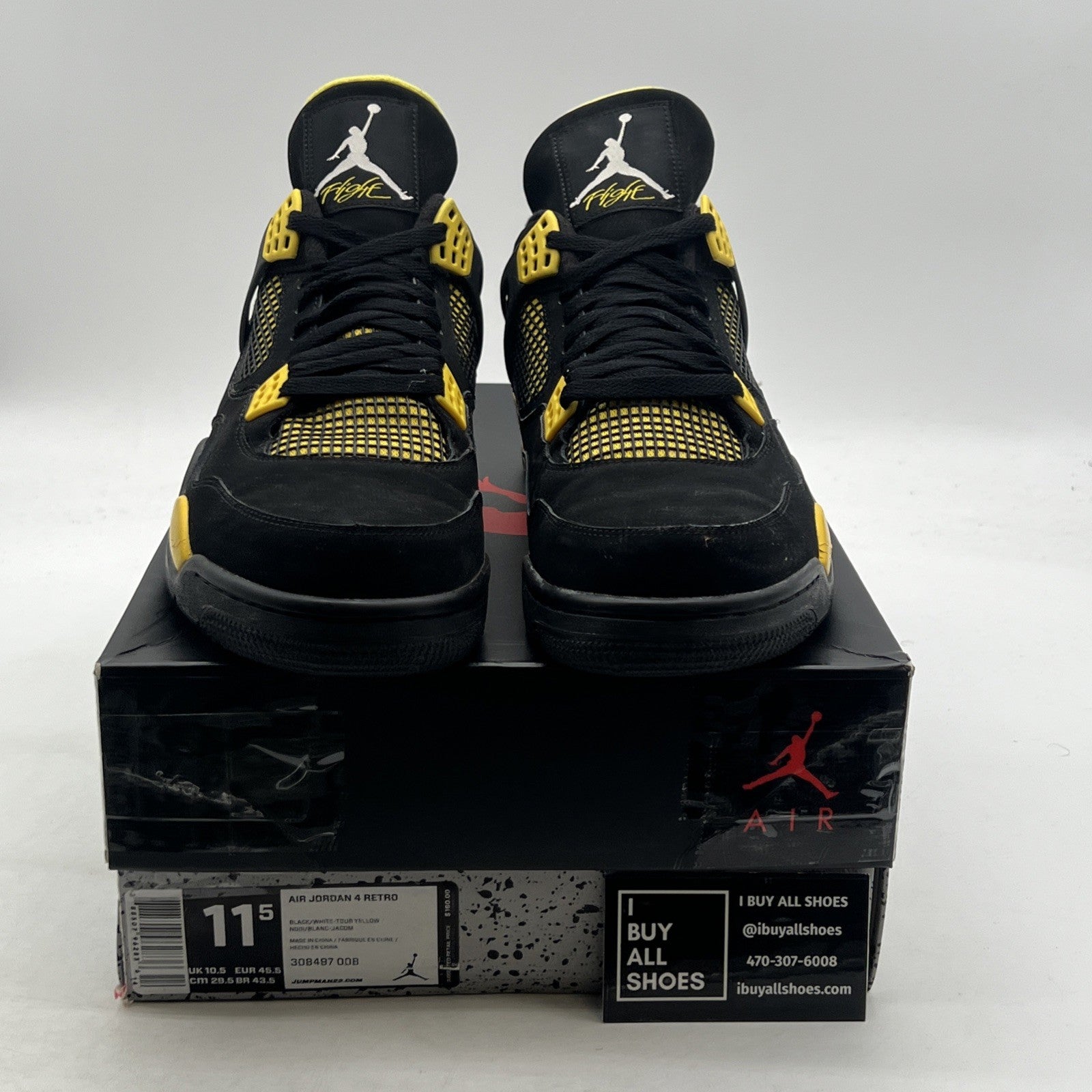 Size 11.5 - Air Jordan 4 Retro Low Thunder (308497-008)