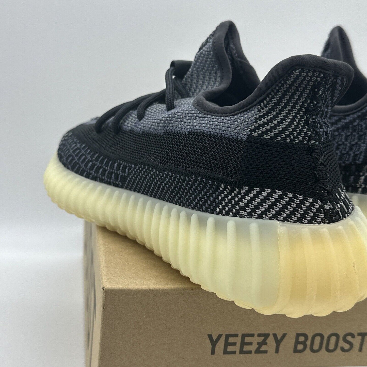 Size 7 - adidas Yeezy Boost 350 V2 Low Carbon Black Yellow Gold Comfy Kanye Shoe