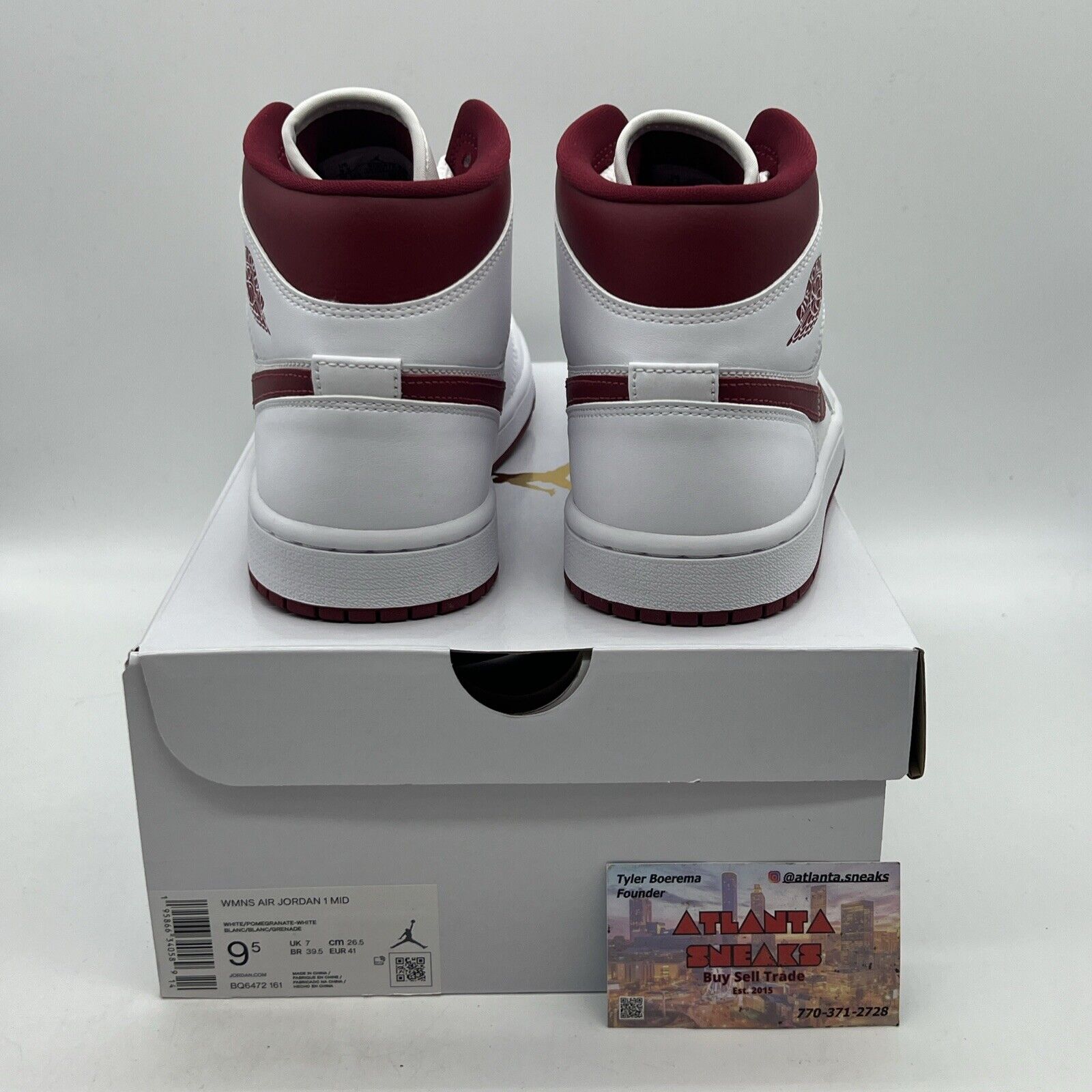 Nike Air Jordan 1 Mid Reverse Chicago Red White Size 7 Y BQ6472-161 Brand New