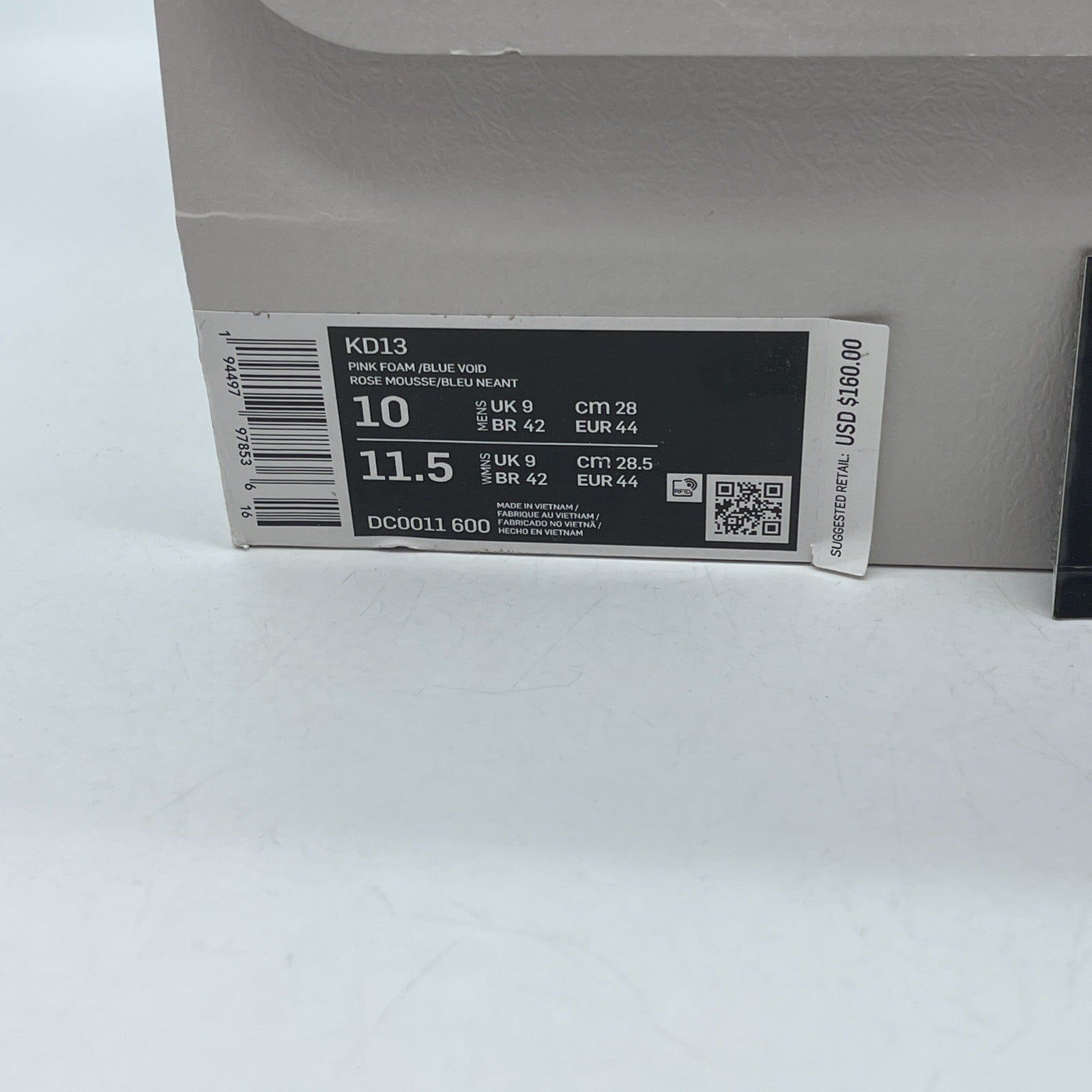 Size 10 - Nike KD 13 Aunt Pearl Blue Pink Leather (DC0011-600)