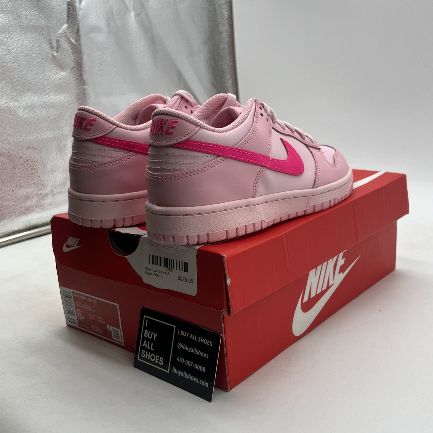 Size 6Y - Nike Dunk Low (GS) “Triple Pink” (DH9765-600)