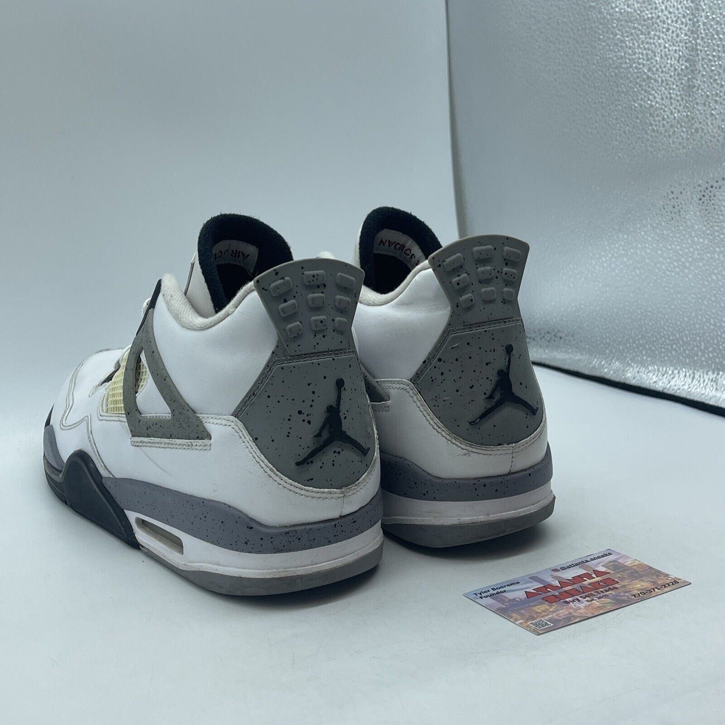 Size 14 - Jordan 4 Retro Cement 2012 Red White Gray Black (308497-103)
