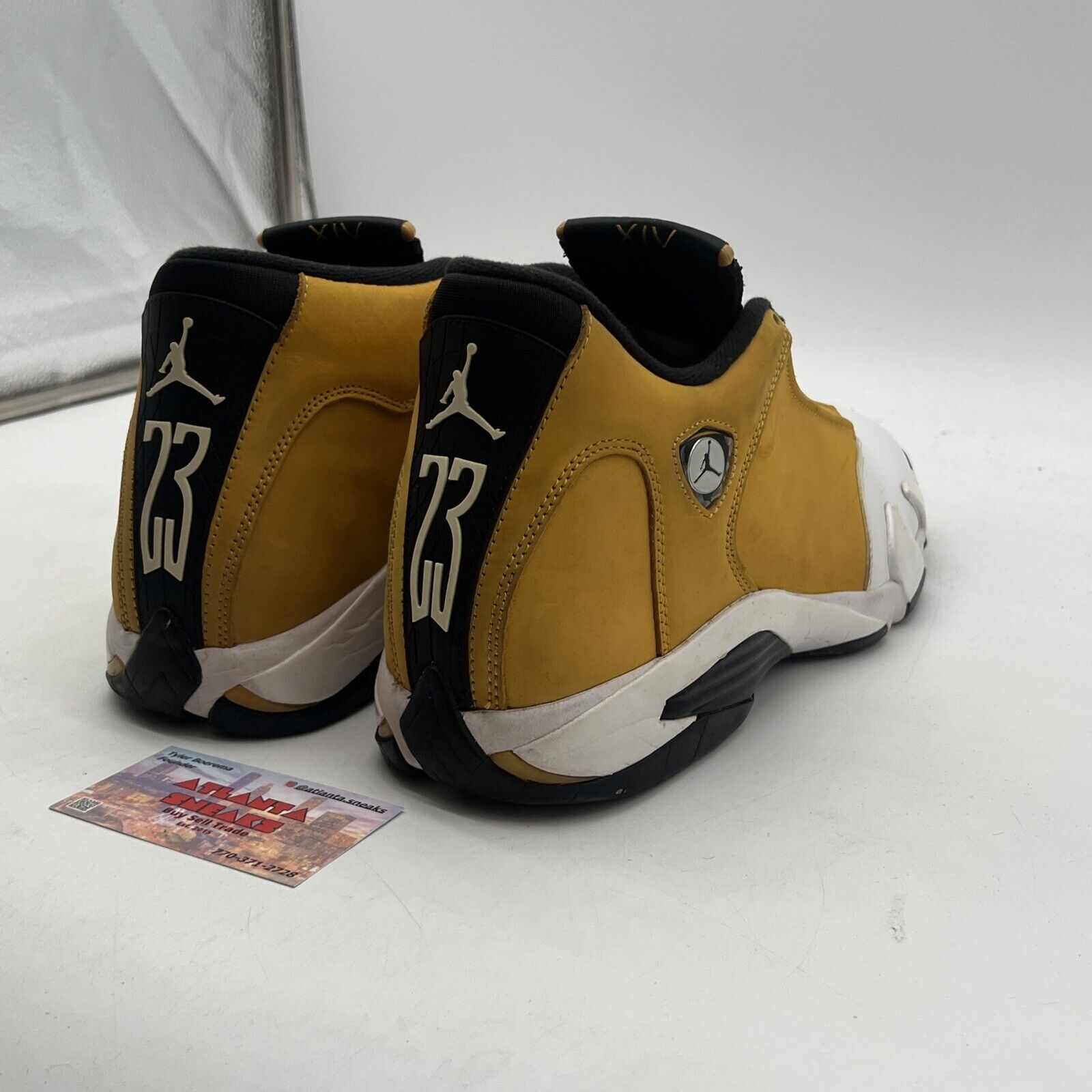 Size 13 - Jordan 14 Retro Light Ginger 2022 White Yellow Black (487471-701)