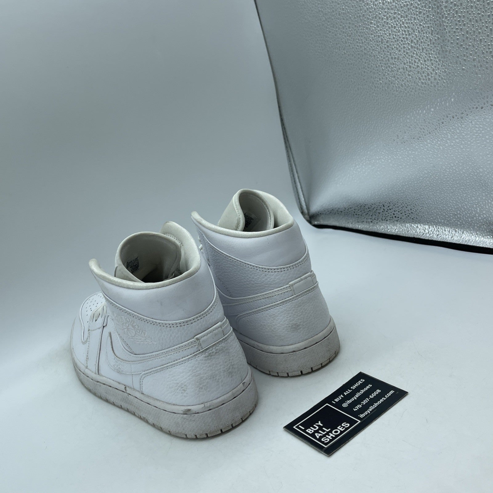 Size 10 - Jordan 1 Mid Triple White - 554724-130