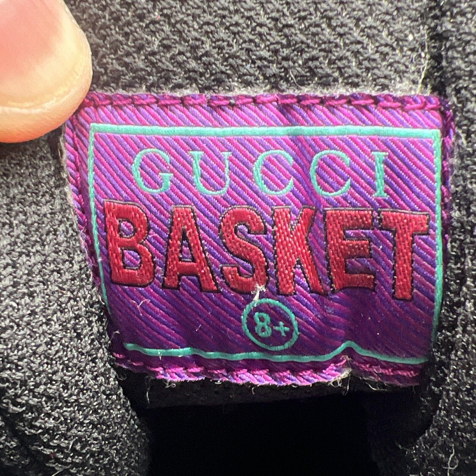 Size 9 - Gucci Basket High Black Demetra Red