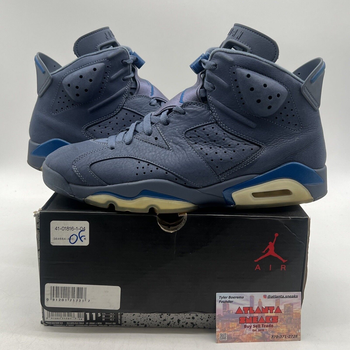 Size 11.5 - Air Jordan 6 Retro Diffused Blue (384664-400)