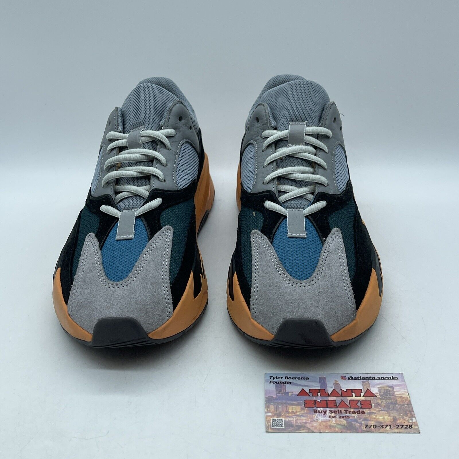 Size 9.5 - adidas Yeezy Boost 700 Wash Orange Grey Black Blue Suede (GW0296)