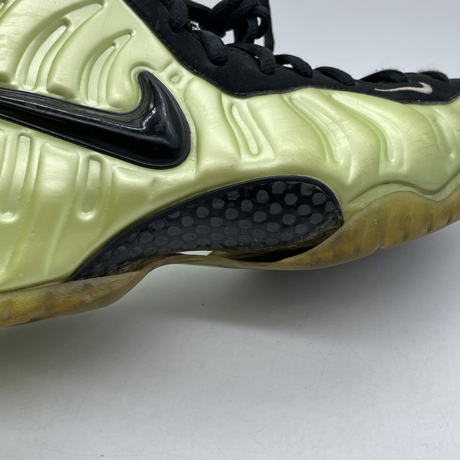 Size 11.5 - Nike Air Foamposite Pro Electric Green Black Suede (624041-300)