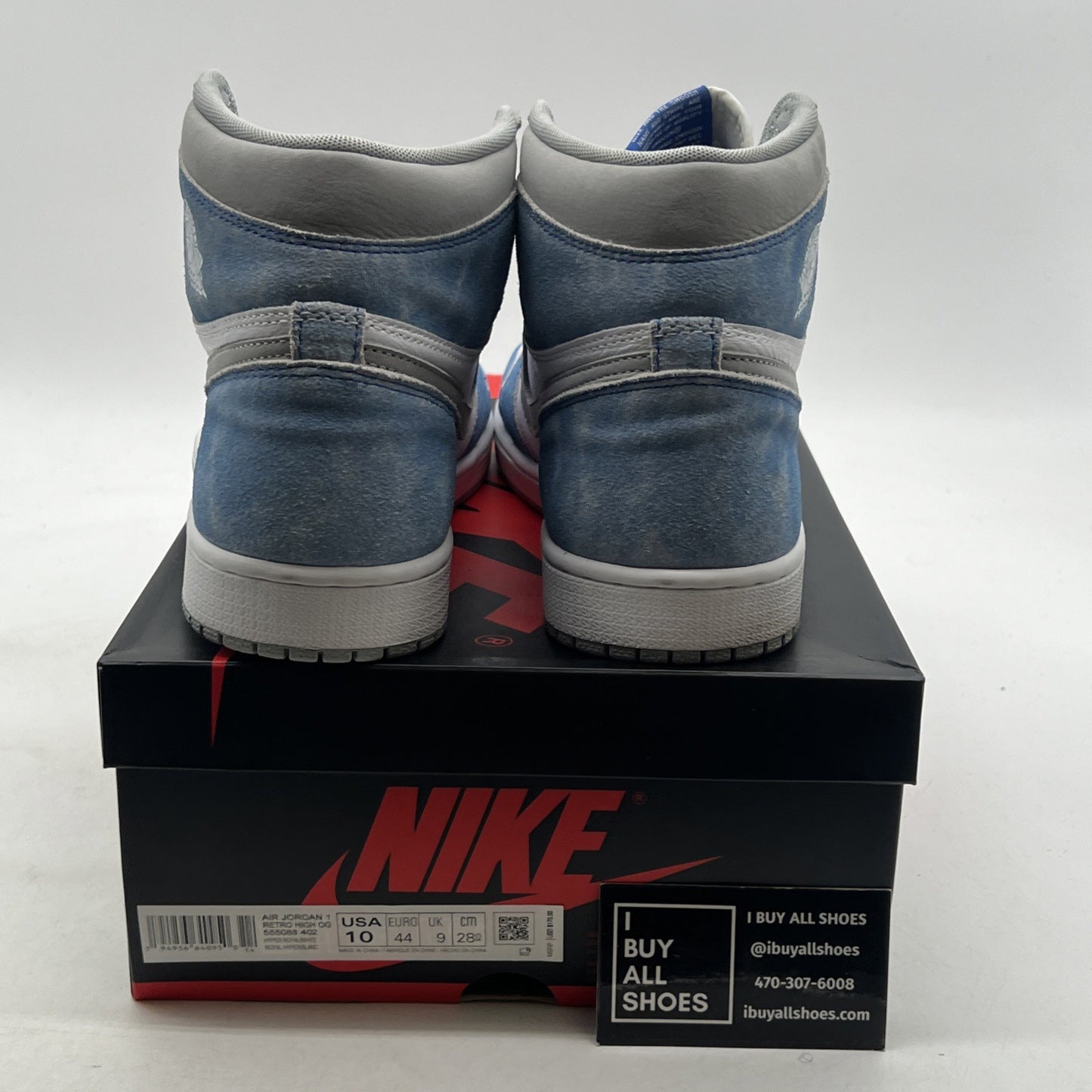 Size 10 - Air Jordan 1 Retro OG High Hyper Royal (555088-402)