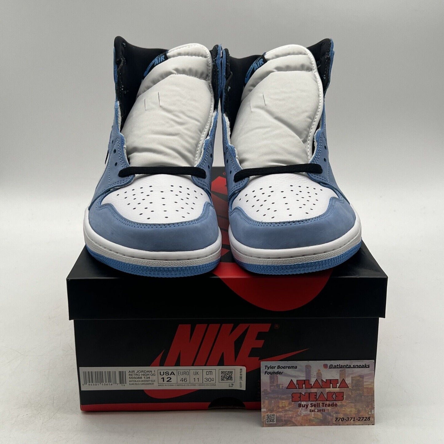 Size 12 - Jordan 1 Retro OG High University Blue Suede White (555088-134)