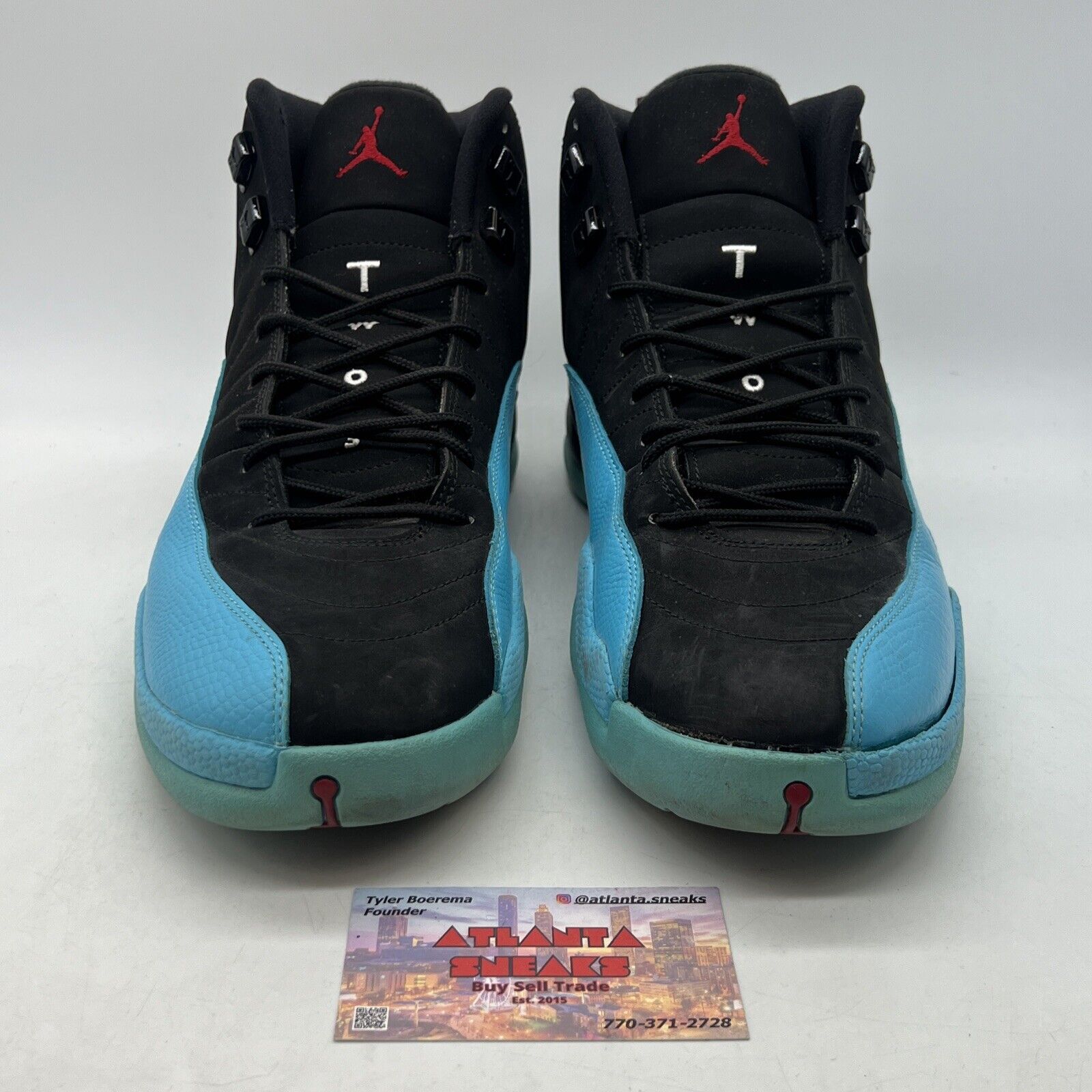 Size 11 - Air Jordan 12 Retro Gamma Blue Black Suede Leather Red (130690-027)