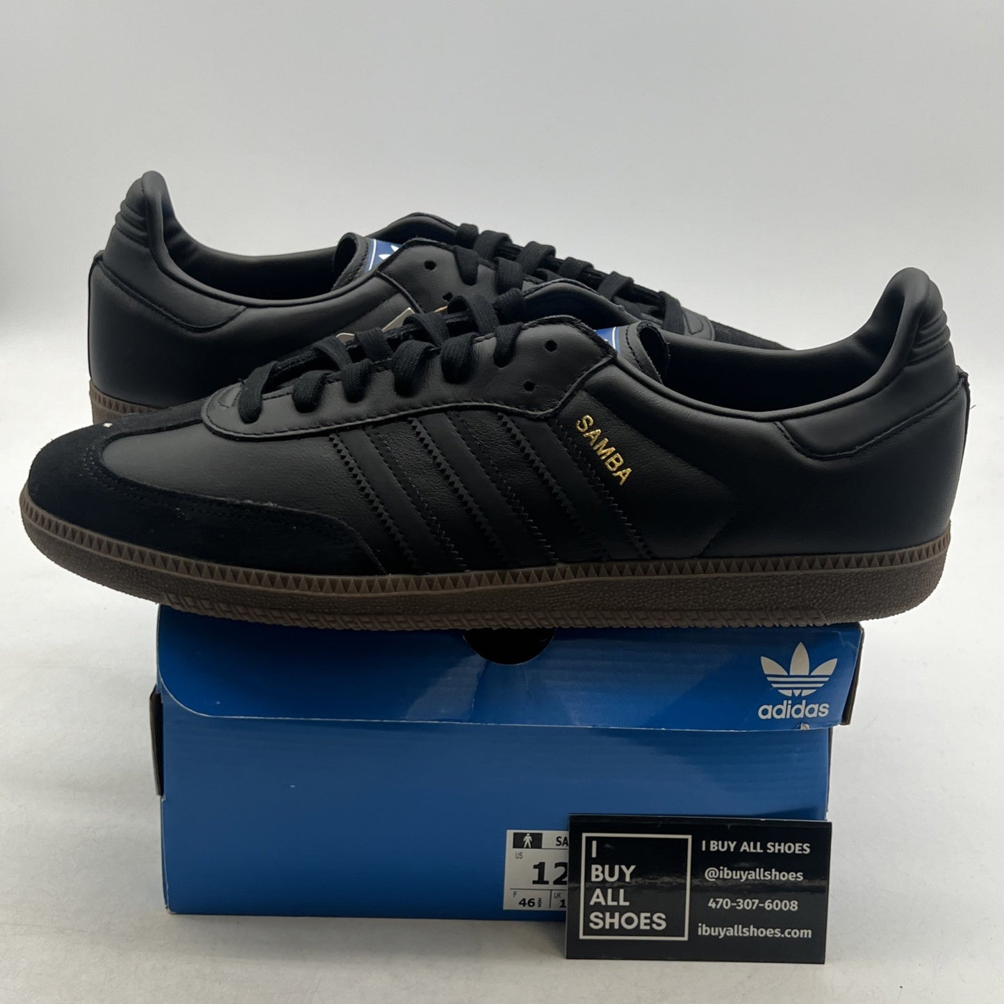 Size 12 - Adidas Samba OG Triple Black (IE3438)