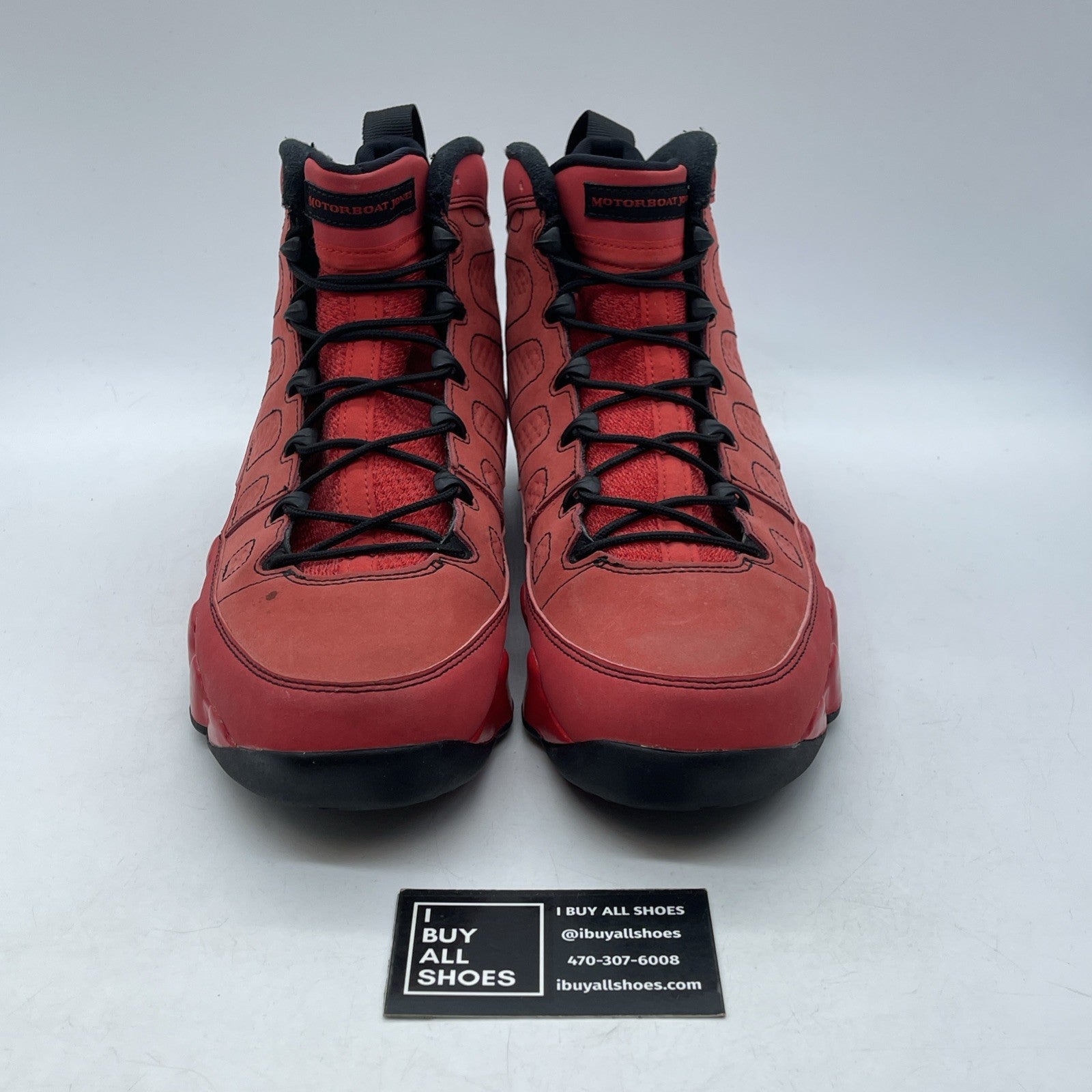 Size 10 - Air Jordan 9 Retro Motorboat Jones Red Black Suede (302370-645)