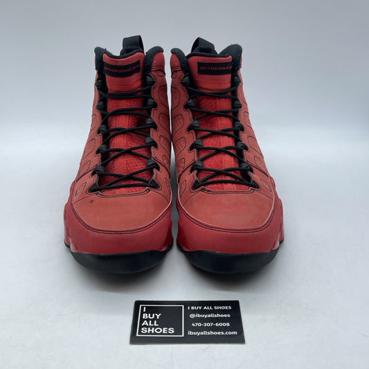 Size 10 - Air Jordan 9 Retro Motorboat Jones Red Black Suede (302370-645)