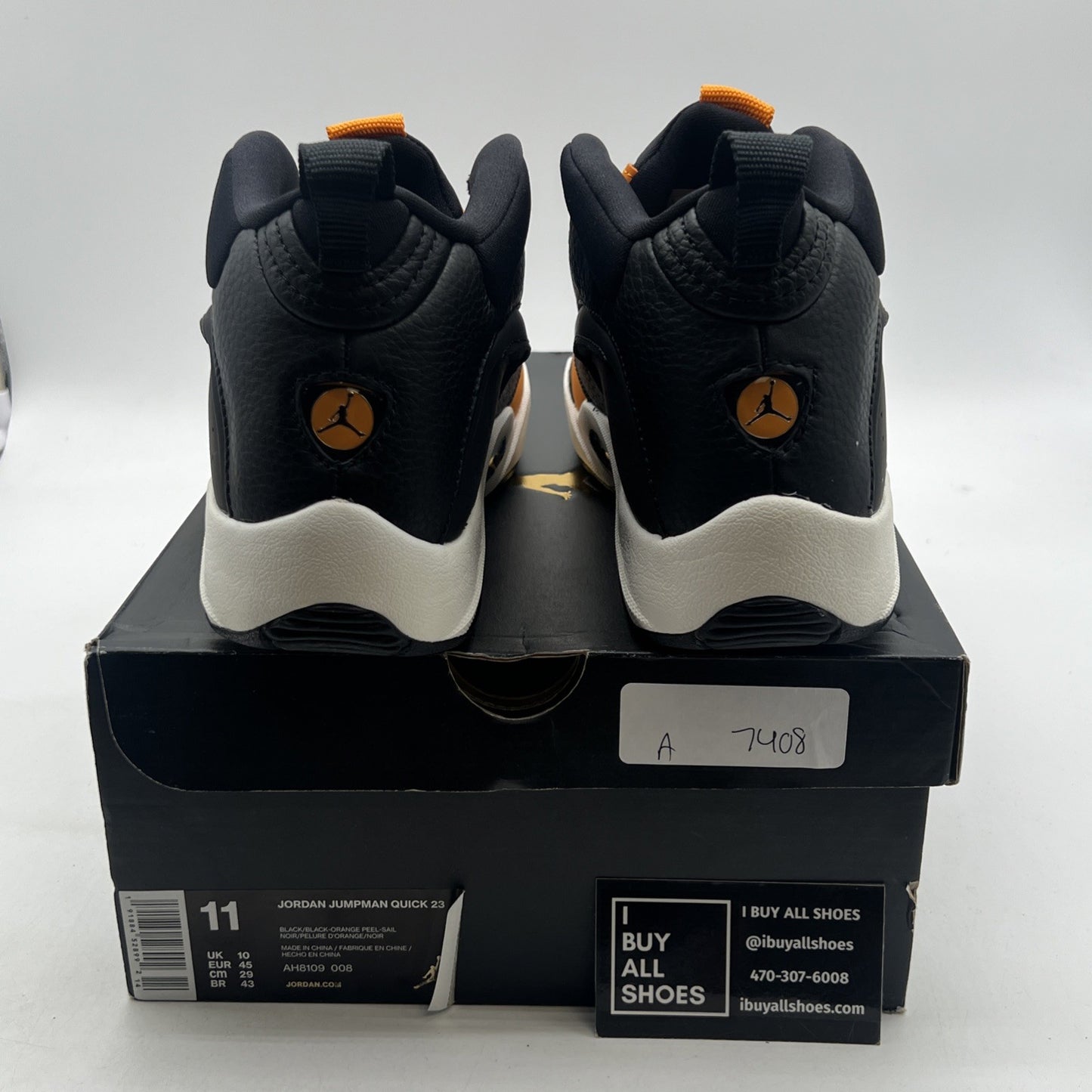 Size 11 - Jordan Jumpman Quick 23 Black Orange Peel (AH8109-008)