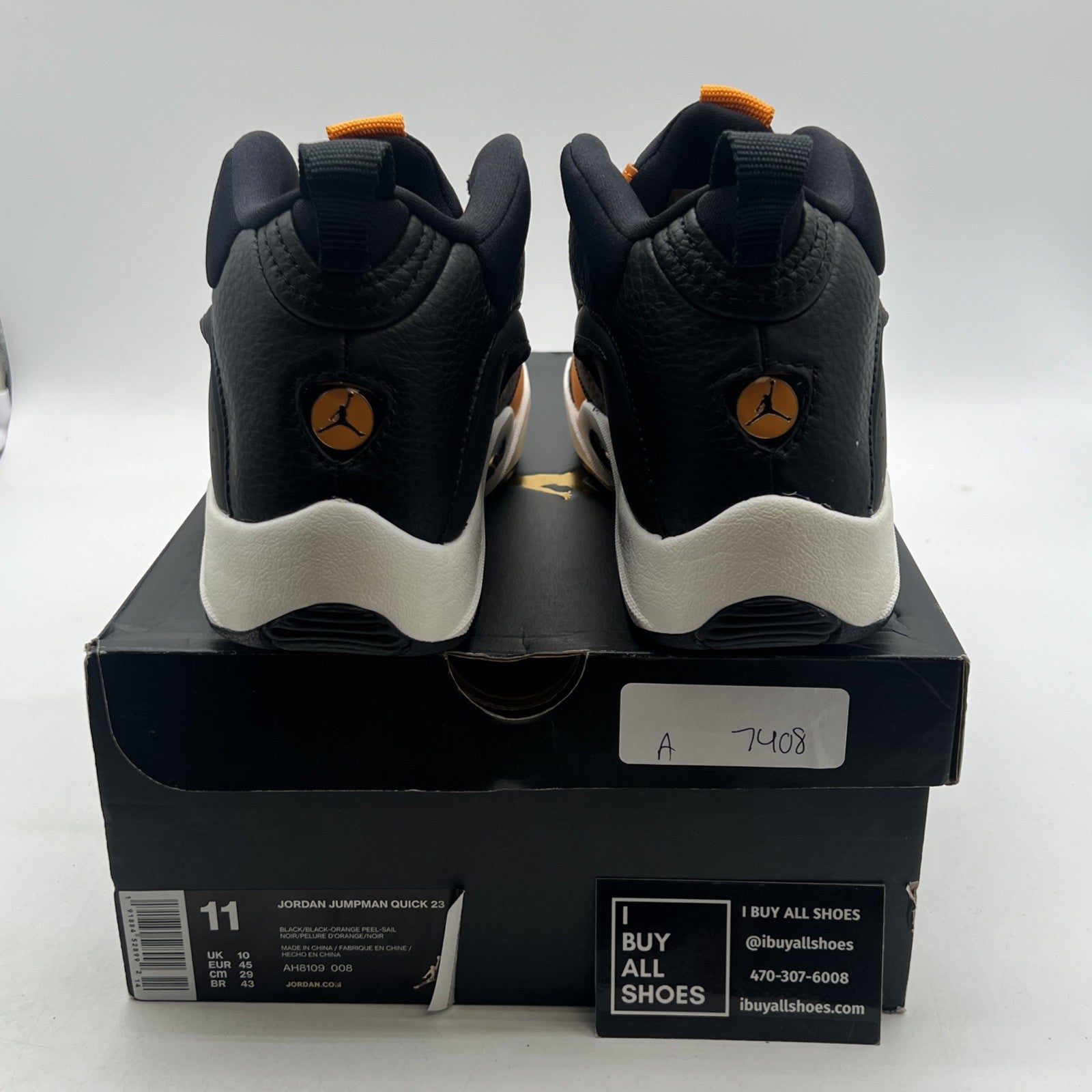 Size 11 - Jordan Jumpman Quick 23 Black Orange Peel (AH8109-008)