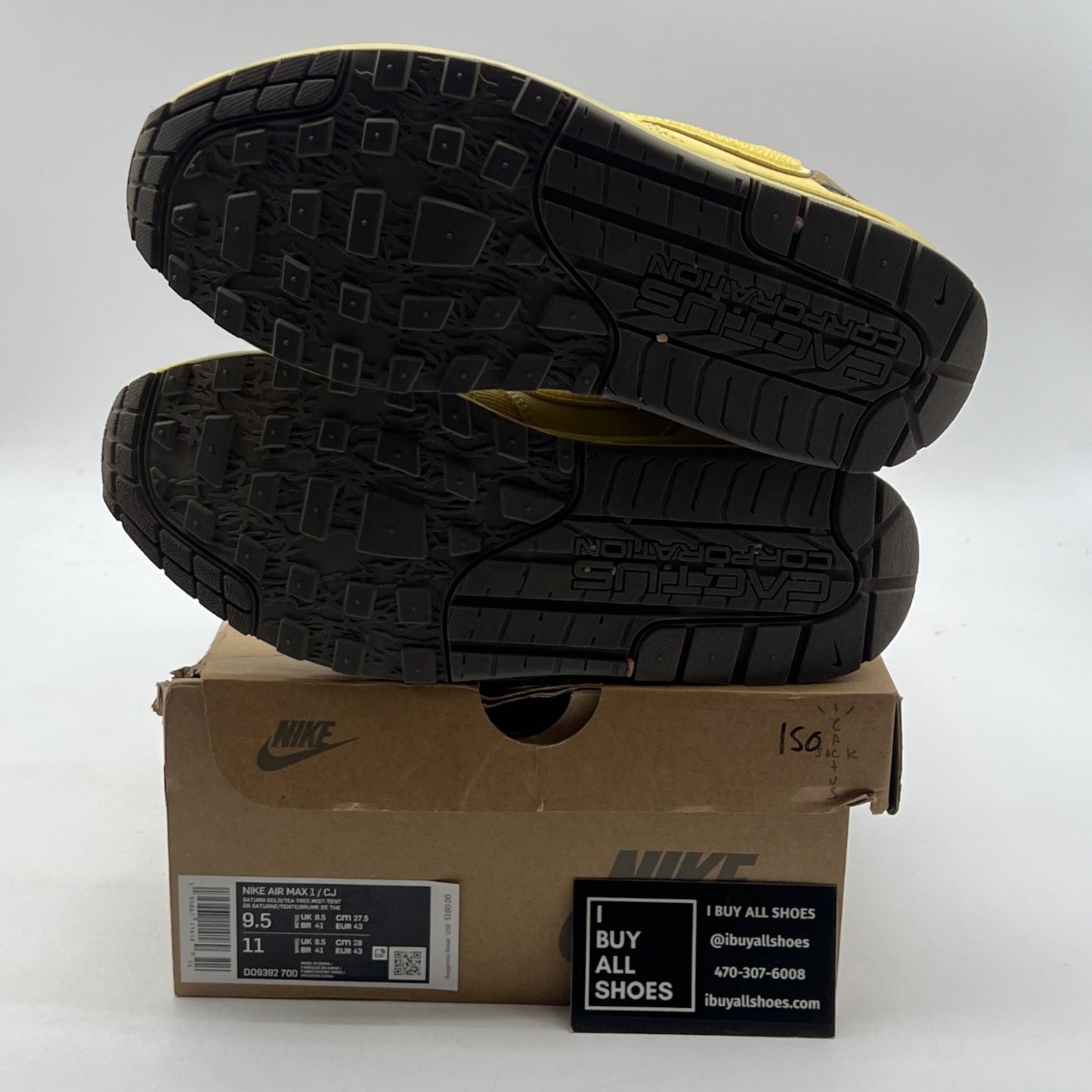 Size 9.5 - Nike Air Max 1 x Travis Scott Saturn Gold (DO9392-700)