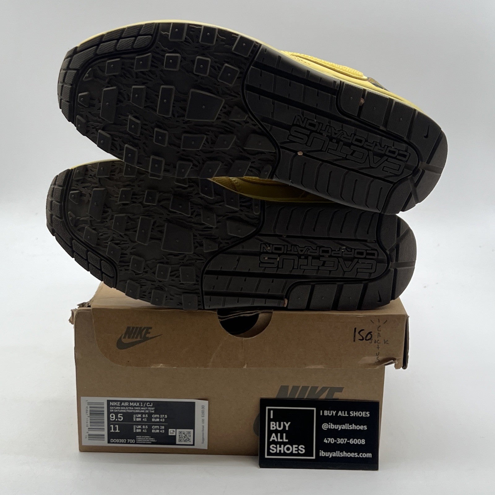 Size 9.5 - Nike Air Max 1 x Travis Scott Saturn Gold (DO9392-700)