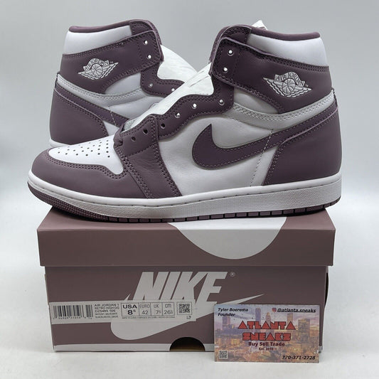 Size 8.5 - Air Jordan 1 Retro OG High Mauve Purple White Leather (DZ5485-105)