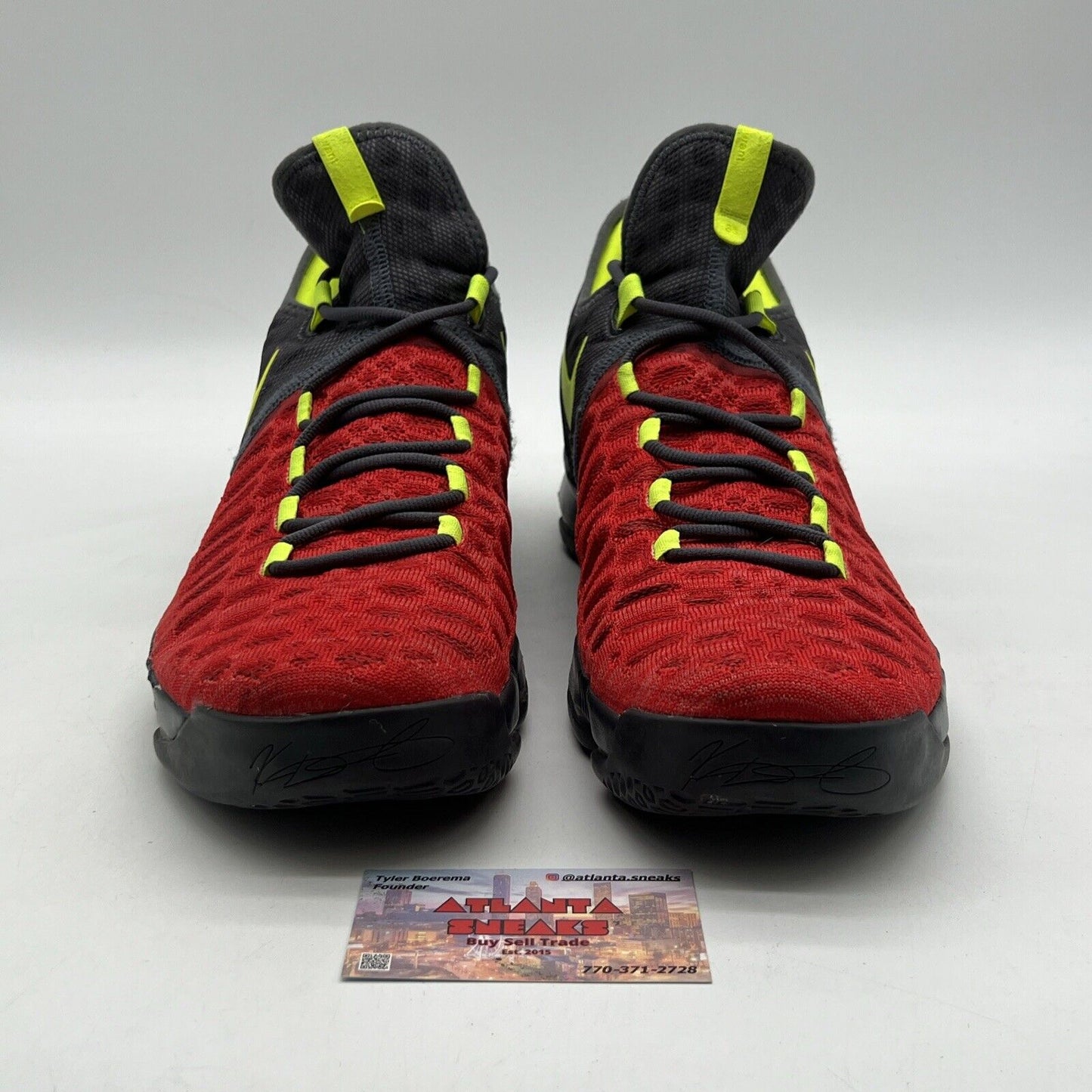 Size 14 - Nike KD 9 Customized Multicolor Red Grey Yellow (863695-992)