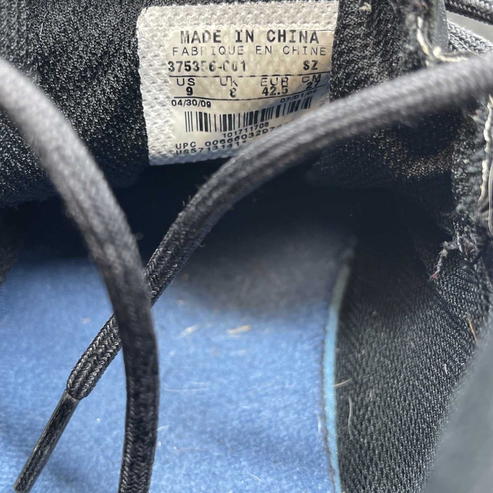 Size 9 - Air Jordan Spizike Winterized Black Anthracite 2009 (375356-001)