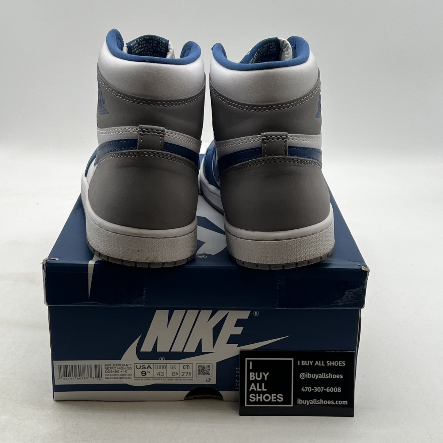 Size 9.5 - Air Jordan 1 Retro OG High True Blue (DZ5485-410)
