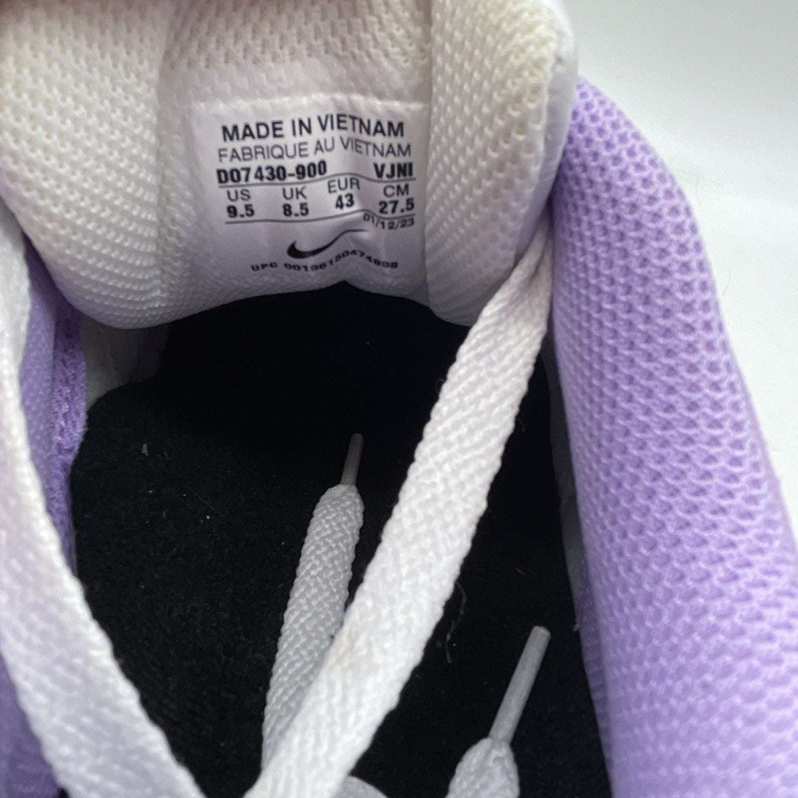Size 9.5 - Nike By You Air Max 90 Low Top White Purple Leather (DO7430-900)