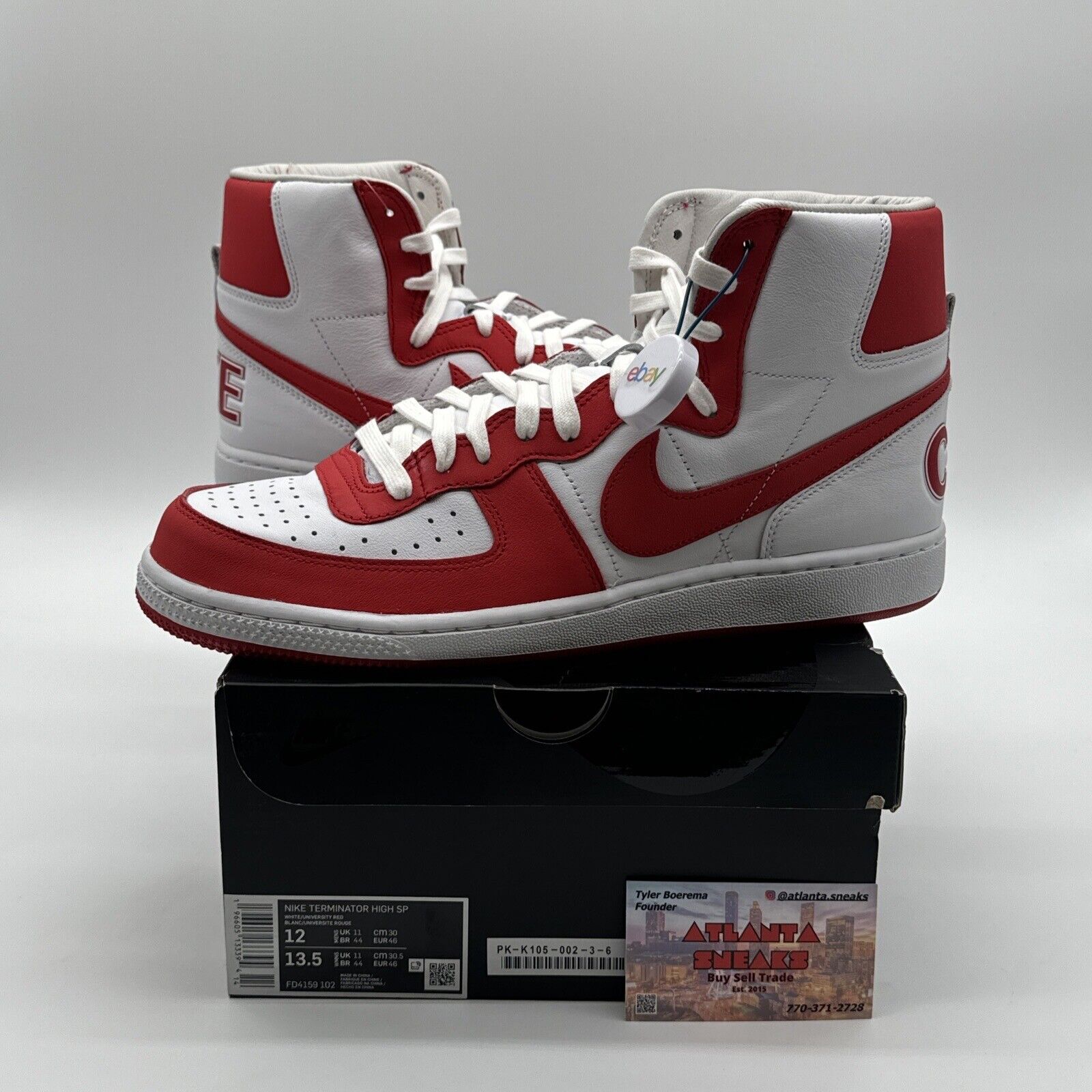 [FD4159-102] Mens Nike TERMINATOR HIGH SP 'COMME DES GARCONS HOMME PLUS RED 12