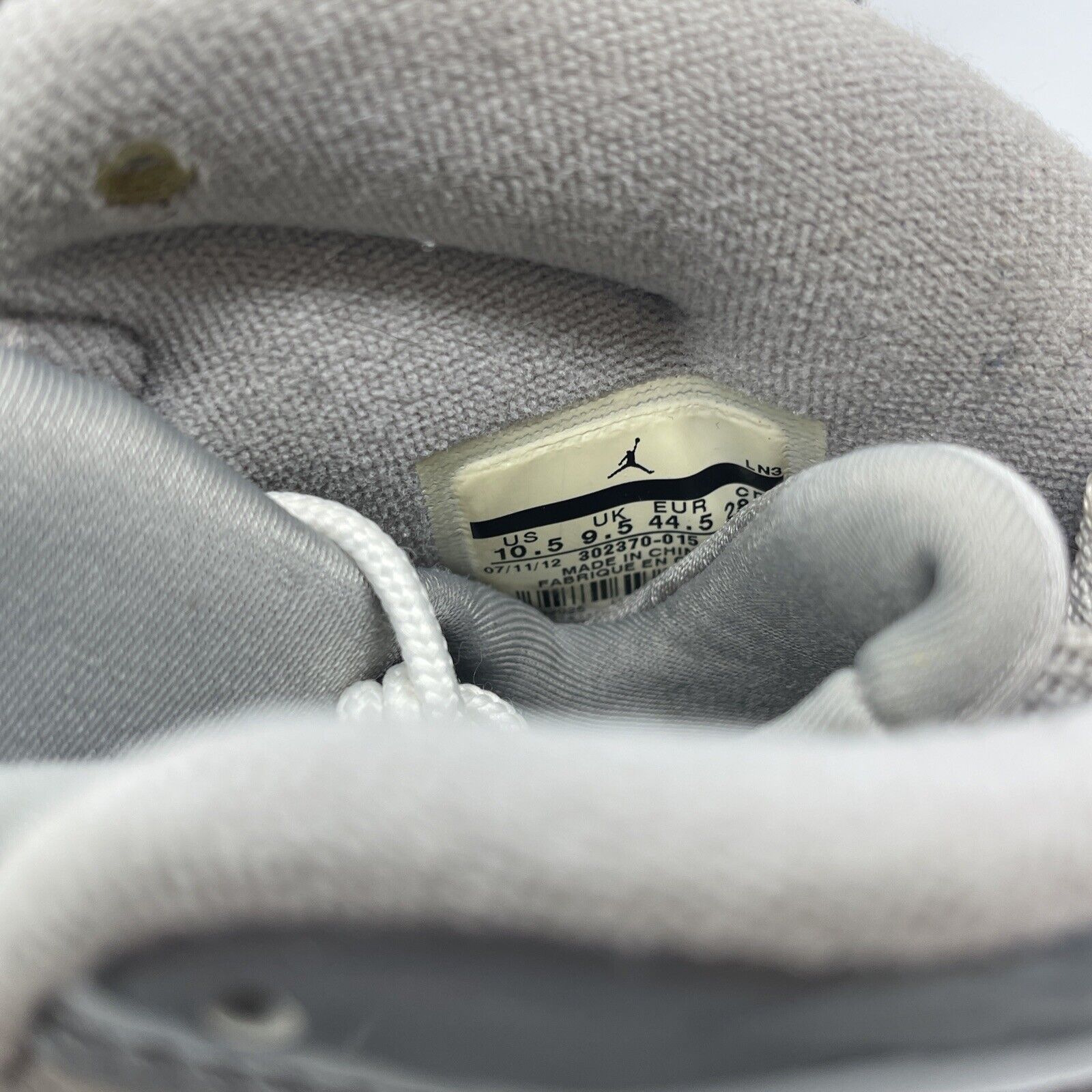 Size 10.5 - Air Jordan 9 Retro 2012 Cool Grey White Leather Suede (302370-015)