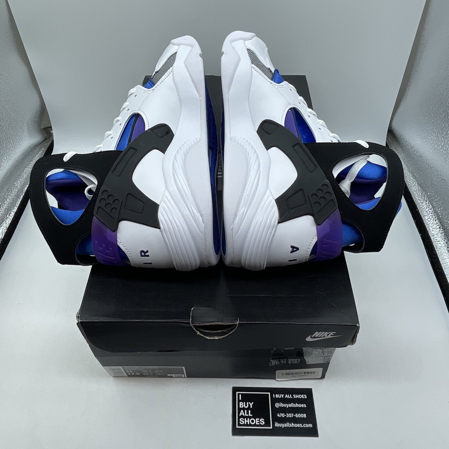 Size 11 - Nike Air Flight Huarache White Varsity Purple Suede (FD0183-101)