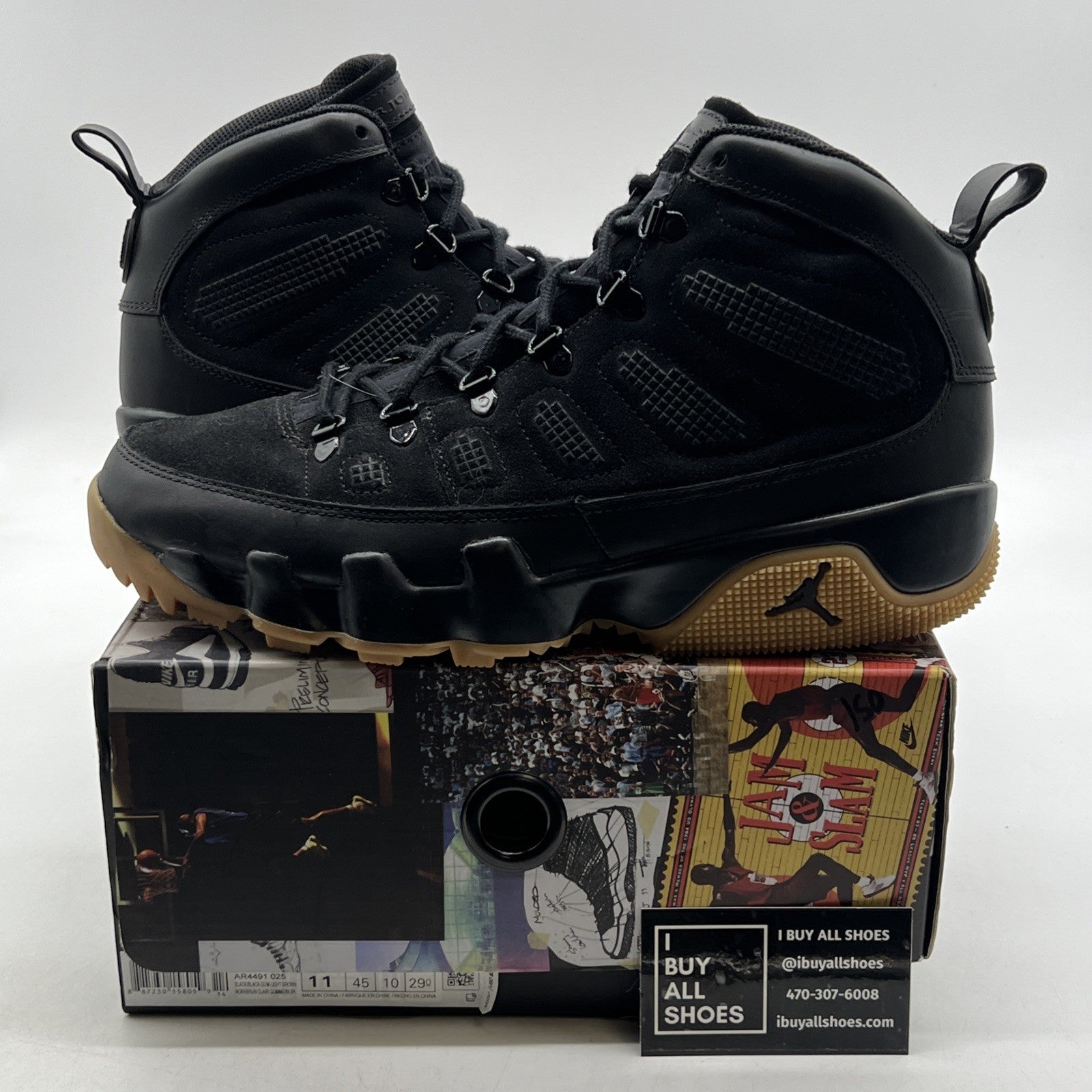 Size 11 - Air Jordan 9 Retro Boot NRG Black Gum 2017 (AR4491-025)