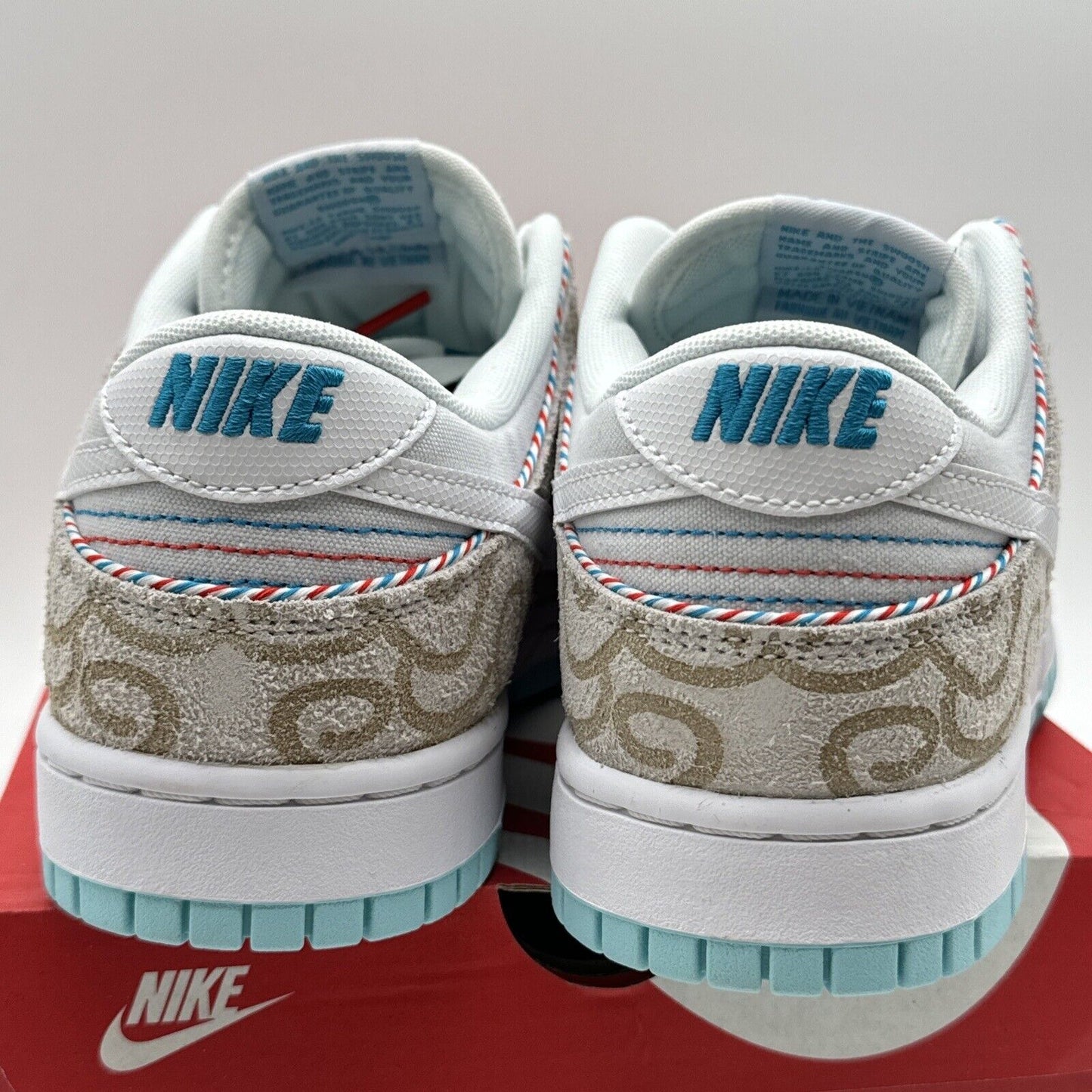 Size 9.5 - Nike Dunk Low Retro SE Barber Shop - Gray Suede Premium New Blue